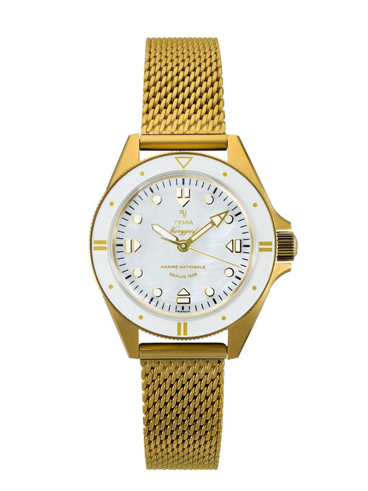 Reloj Yema: Navygraf Marine Nationale Quartz Edición Mujer 400 Aniversario YMHF1592MN-BM