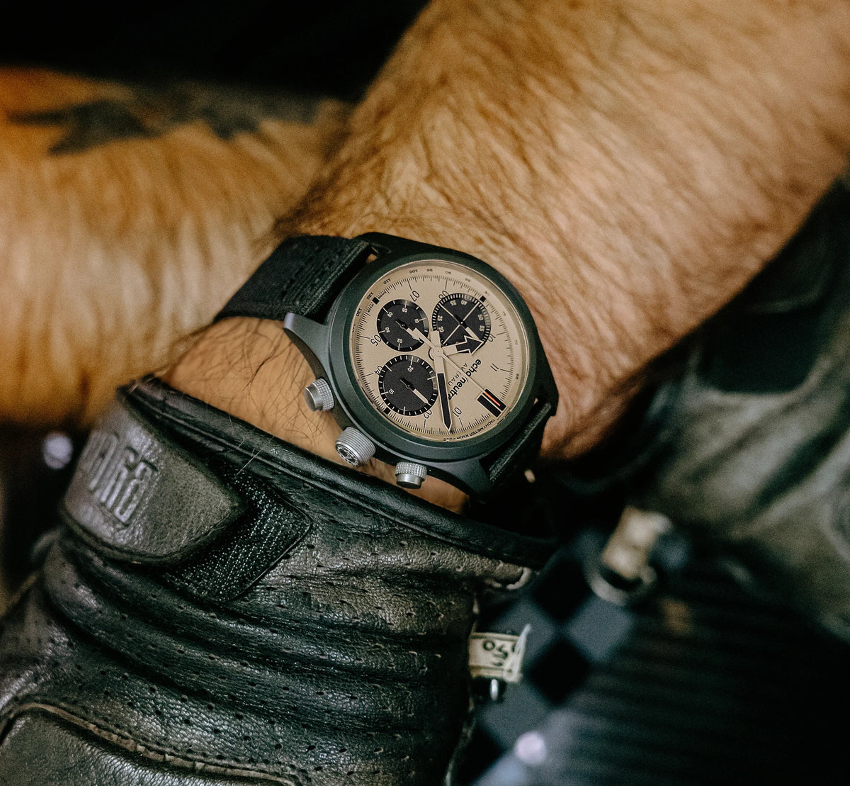 Montre Echo/Neutra : Averau 42 Chronographe Céramique Sable