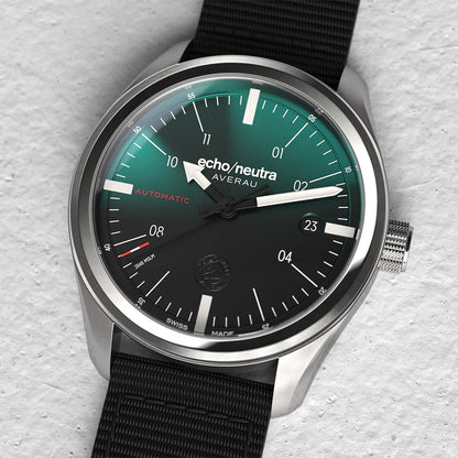 MONTRE ECHO/NEUTRA : AVERAU 39 3H VERT DÉGRADÉ