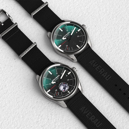 MONTRE ECHO/NEUTRA : AVERAU 39 PHASE LUNAIRE (BIG MOON) VERT DÉGRADÉ
