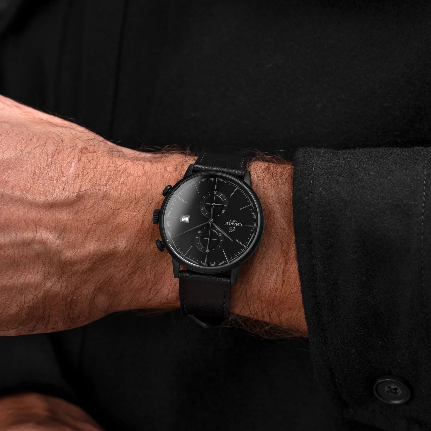 CHARLIE PARIS : HORIZON CHRONOGRAPHE NOIR BLACKBIRD