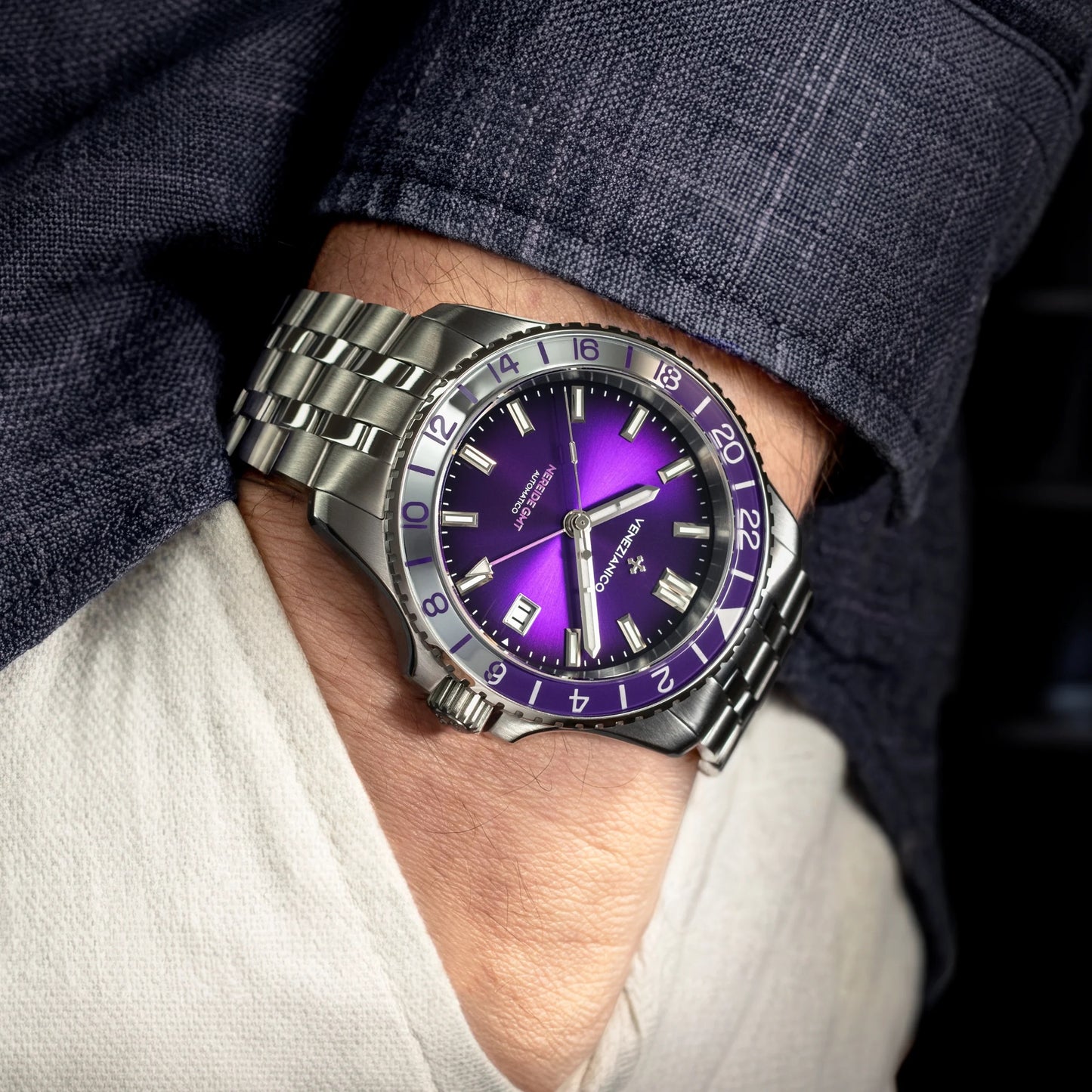 MONTRE VENEZIANICO : NEREIDE GMT 39 VIOLET 3521512S