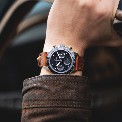AV86 : 1960 RACING CHRONOGRAPHE - STEEL / MIDNIGHT BLUE