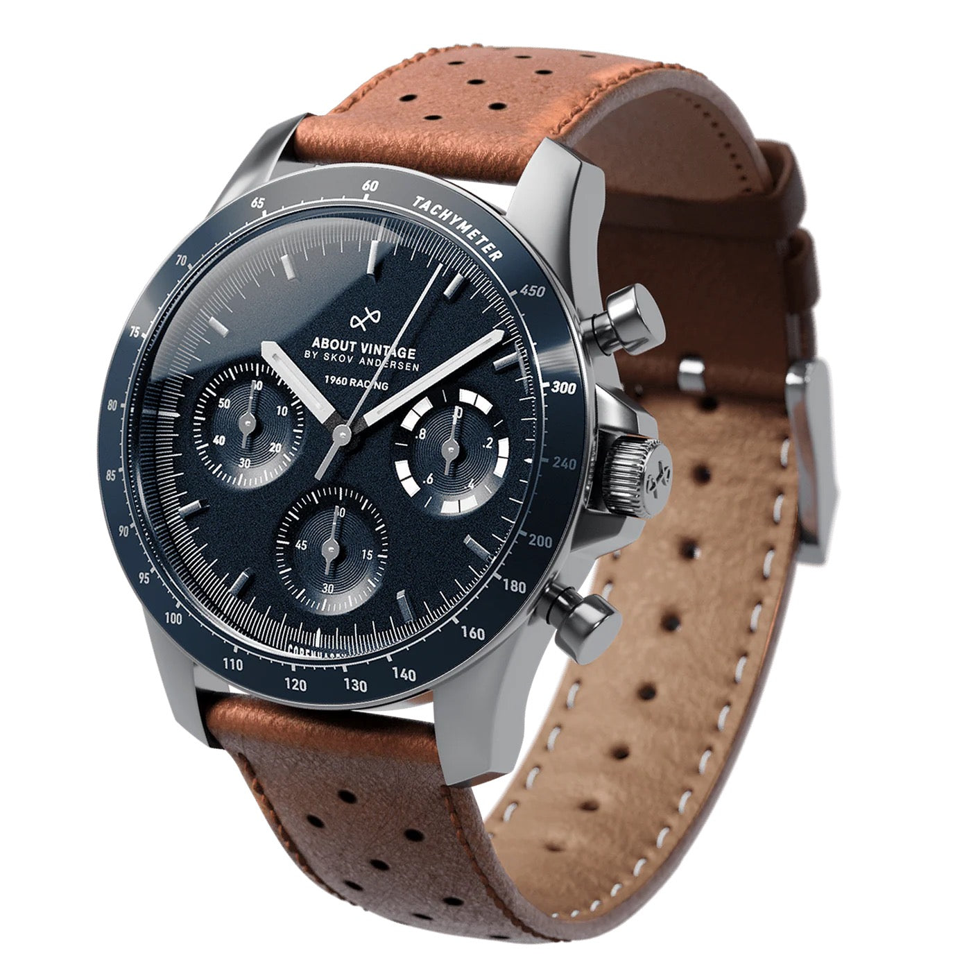 AV86 : 1960 RACING CHRONOGRAPHE - STEEL / MIDNIGHT BLUE