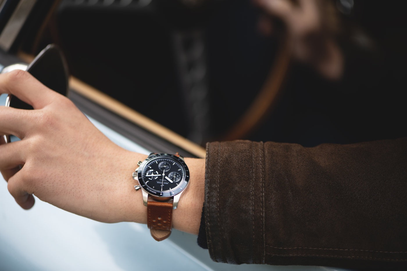 AV86 : 1960 RACING CHRONOGRAPHE - STEEL / MIDNIGHT BLUE