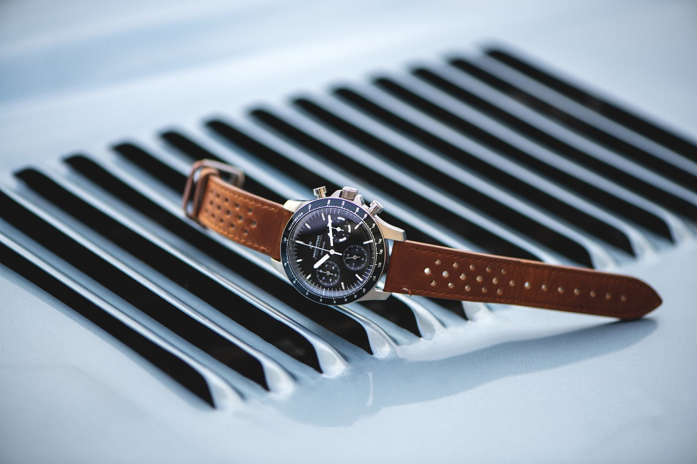 AV86 : 1960 RACING CHRONOGRAPHE - STEEL / MIDNIGHT BLUE