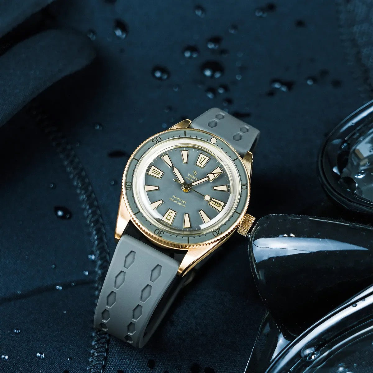 MONTRE YEMA : SUPERMAN SKIN DIVER SLIM BRONZE CMM.20 GRIS