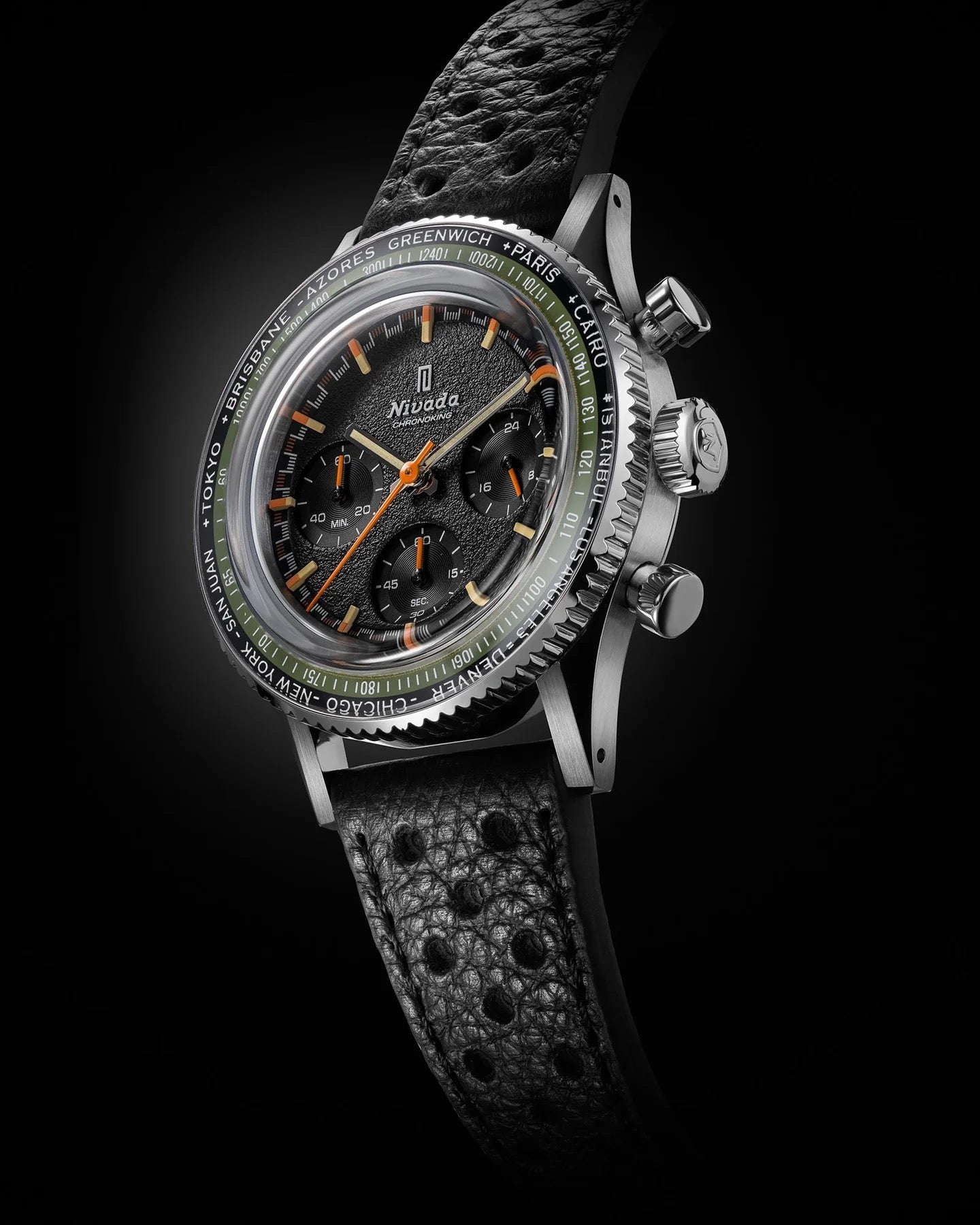 NIVADA GRENCHEN : CHRONOKING MECAQUARTZ INTERBEZEL