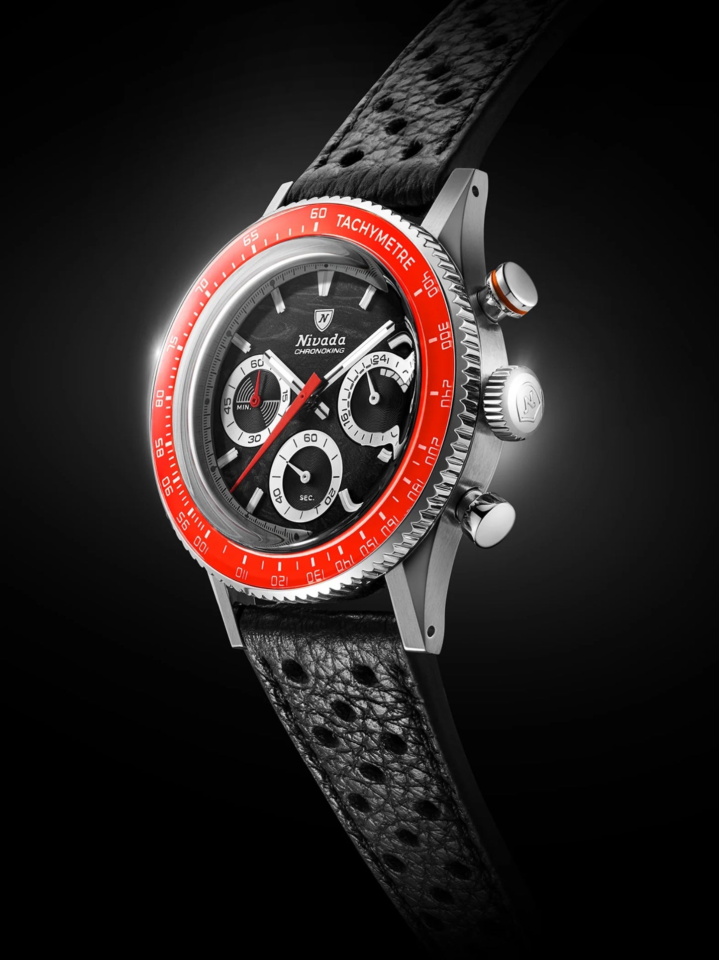 NIVADA GRENCHEN : CHRONOKING RACING NOIR & BLANC