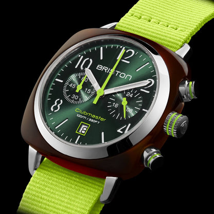 BRISTON : CLUBMASTER CLASSIC - CHRONO - SUMMER VIBES - JAUNE