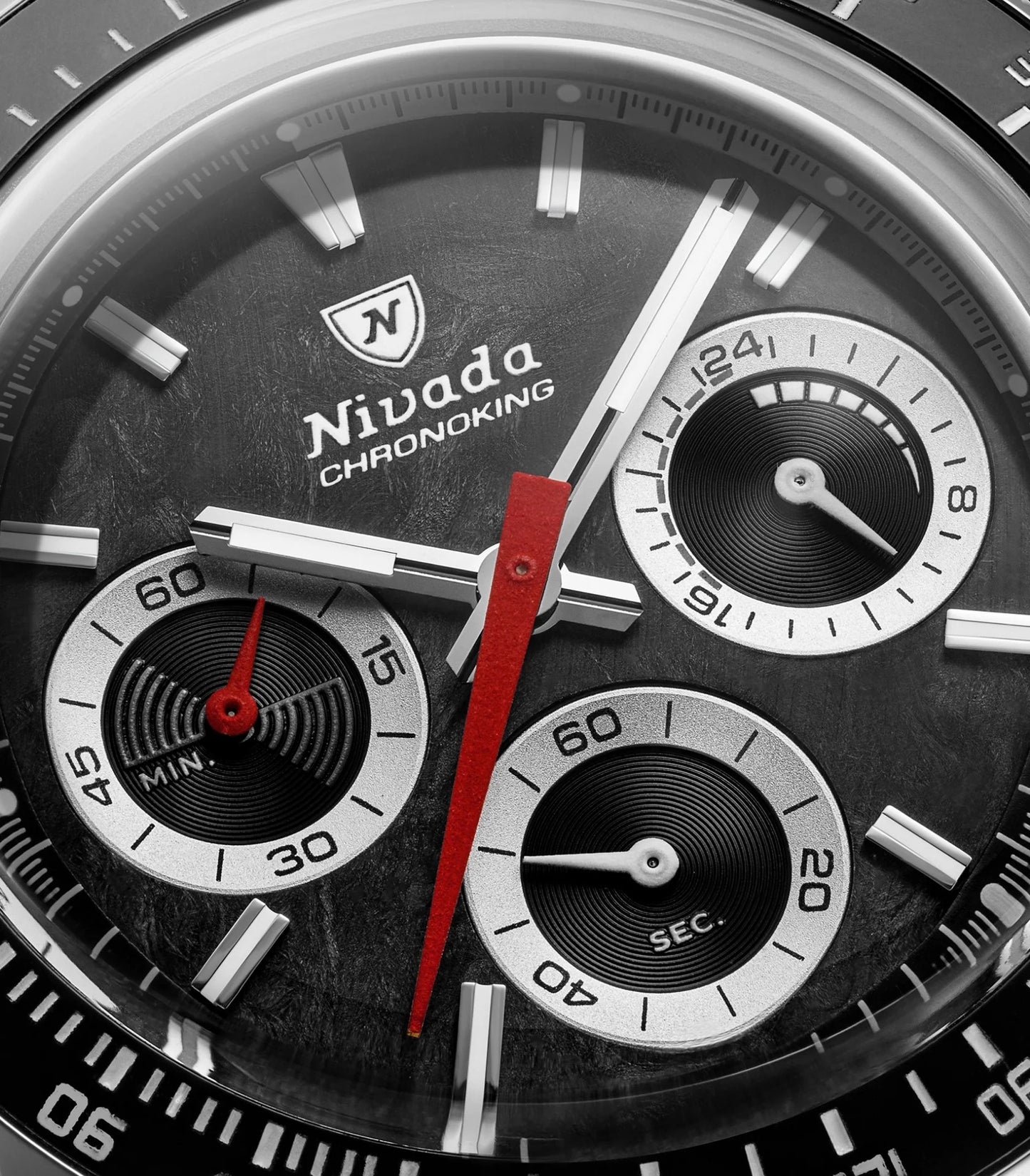 NIVADA GRENCHEN : CHRONOKING RACING NOIR & BLANC