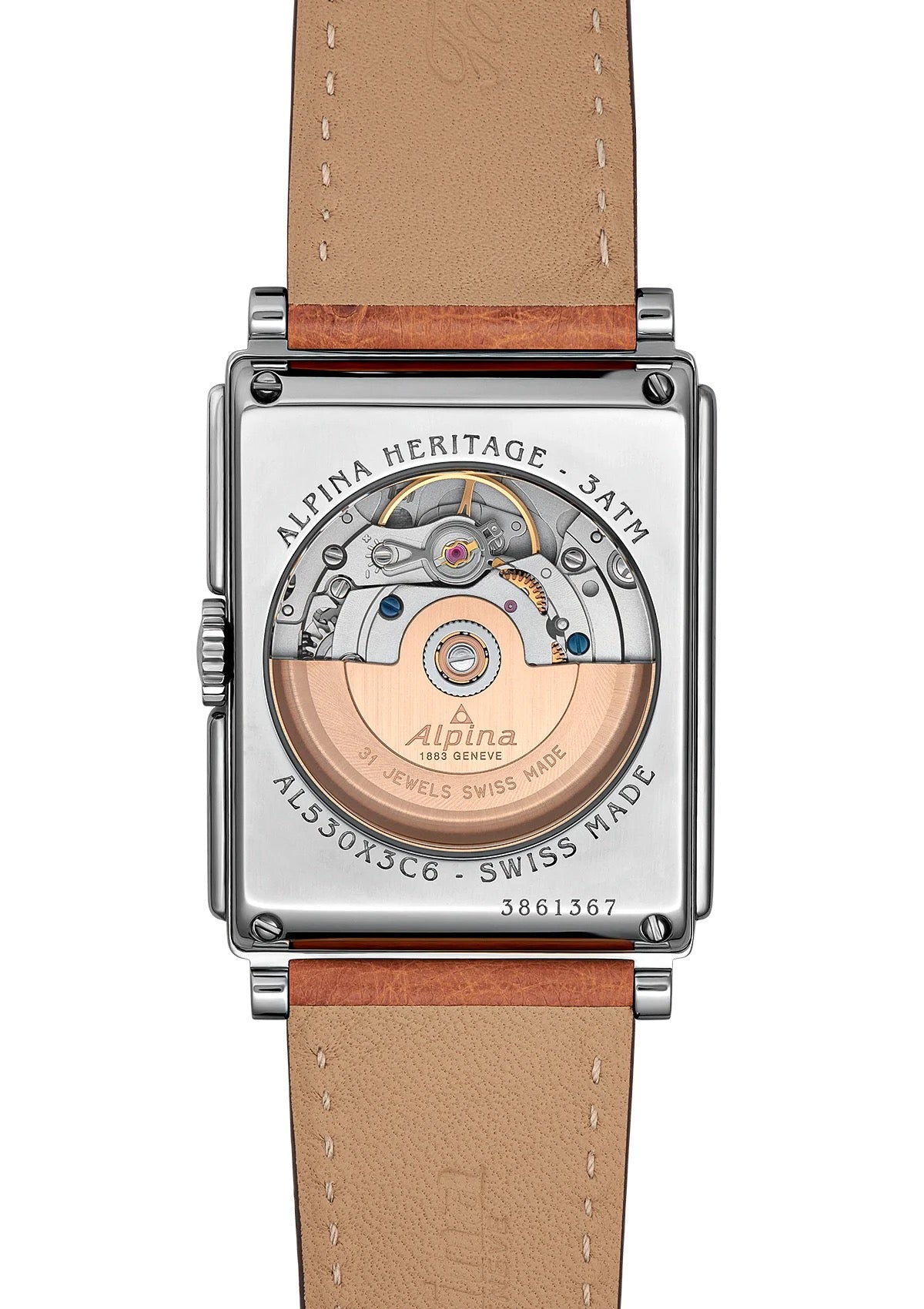MONTRE ALPINA : HERITAGE CARRÉE AUTOMATIQUE BLEU AL-530N3C6