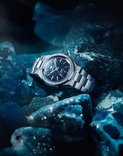 NIVADA GRENCHEN : F77 TITANIUM DARK BLUE AVENTURINE