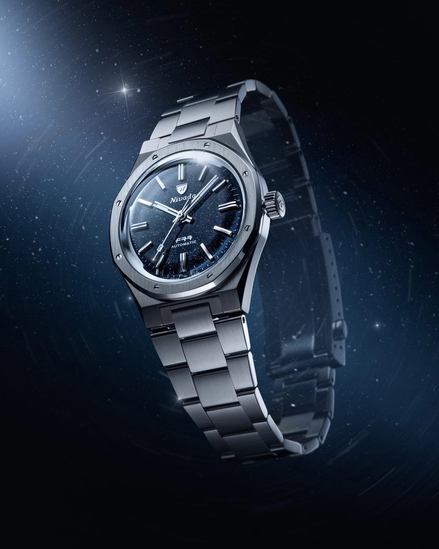 NIVADA GRENCHEN : F77 TITANIUM DARK BLUE AVENTURINE