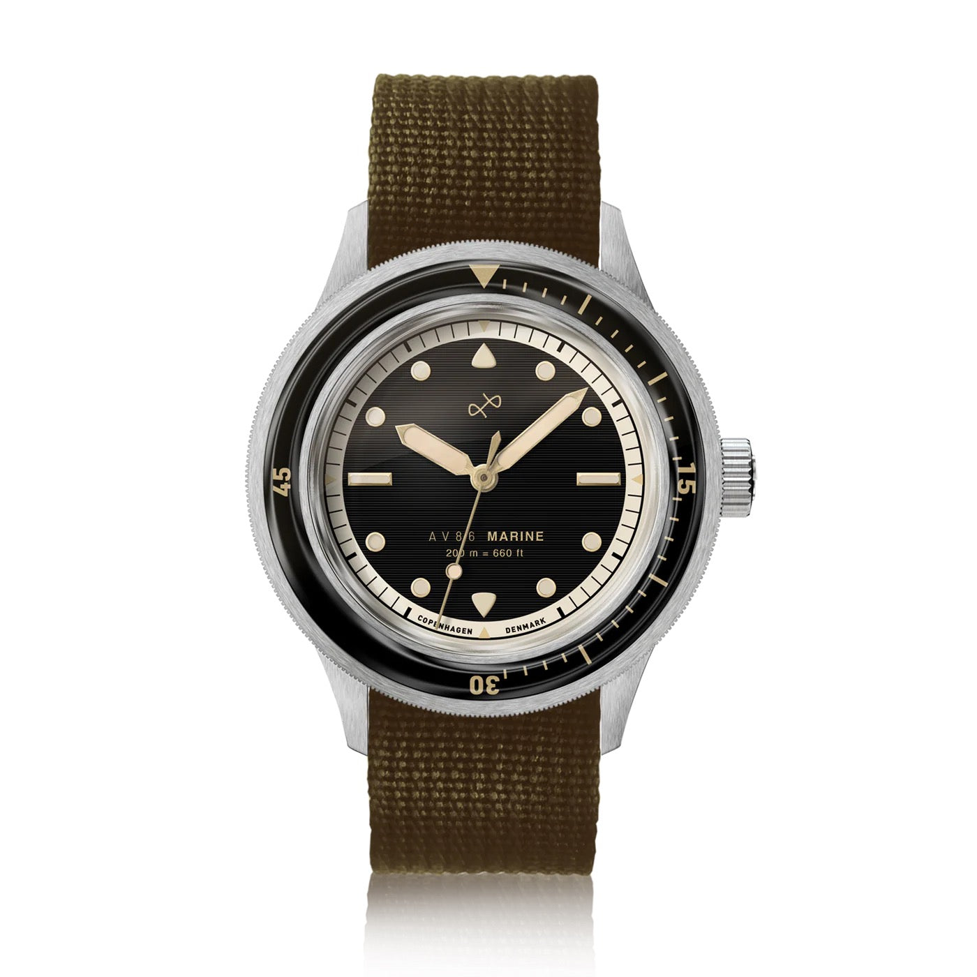 MONTRE AV86 : 1956 MARINE QUARTZ NOIR & GILT