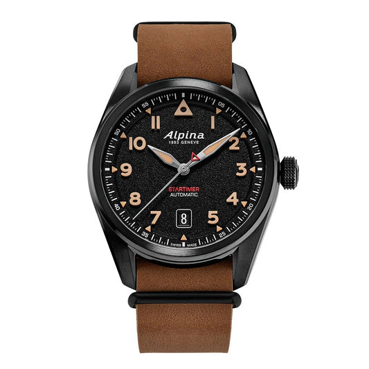 MONTRE ALPINA : STARTIMER PILOT AUTOMATIQUE PVD NOIR AL-525BW4SB36