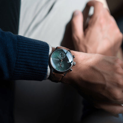 AV86 : 1815 CHRONOGRAPH - STEEL GREEN SUNRAY
