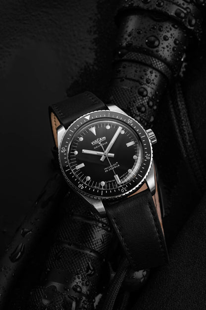 VULCAIN : SKINDIVER NAUTIQUE NOIR - INDEX BLANCS