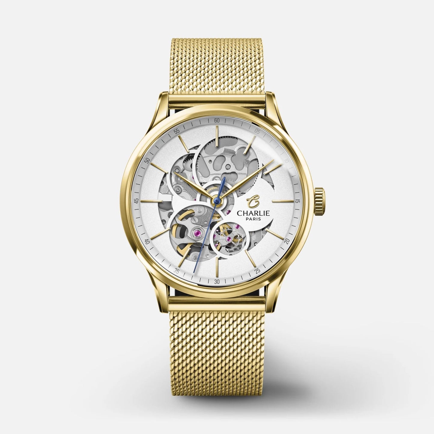 CHARLIE PARIS WATCH: INITIAL 36 OPENWORK GOLD
