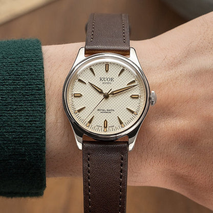 KUOE KYOTO : ROYAL SMITH 90-006 SILVER CASE IVORY DIAL
