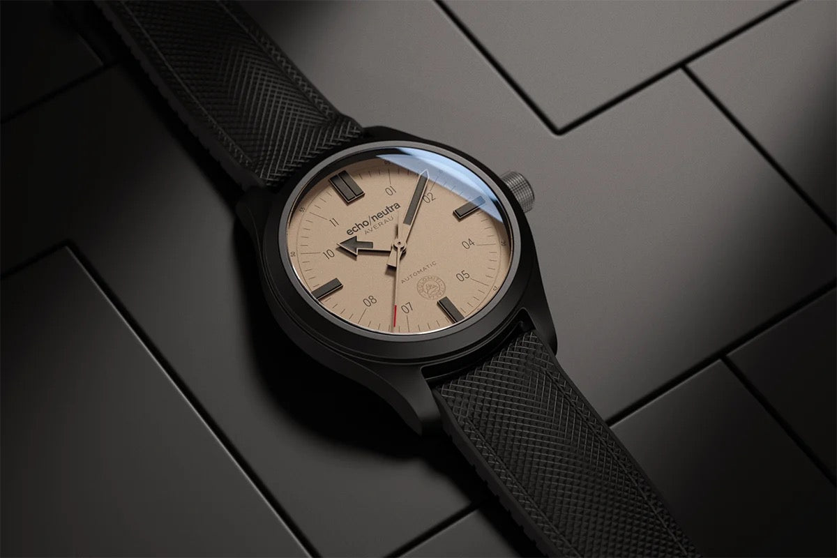 Montre Echo/Neutra : Averau 42 3H Céramique Sable