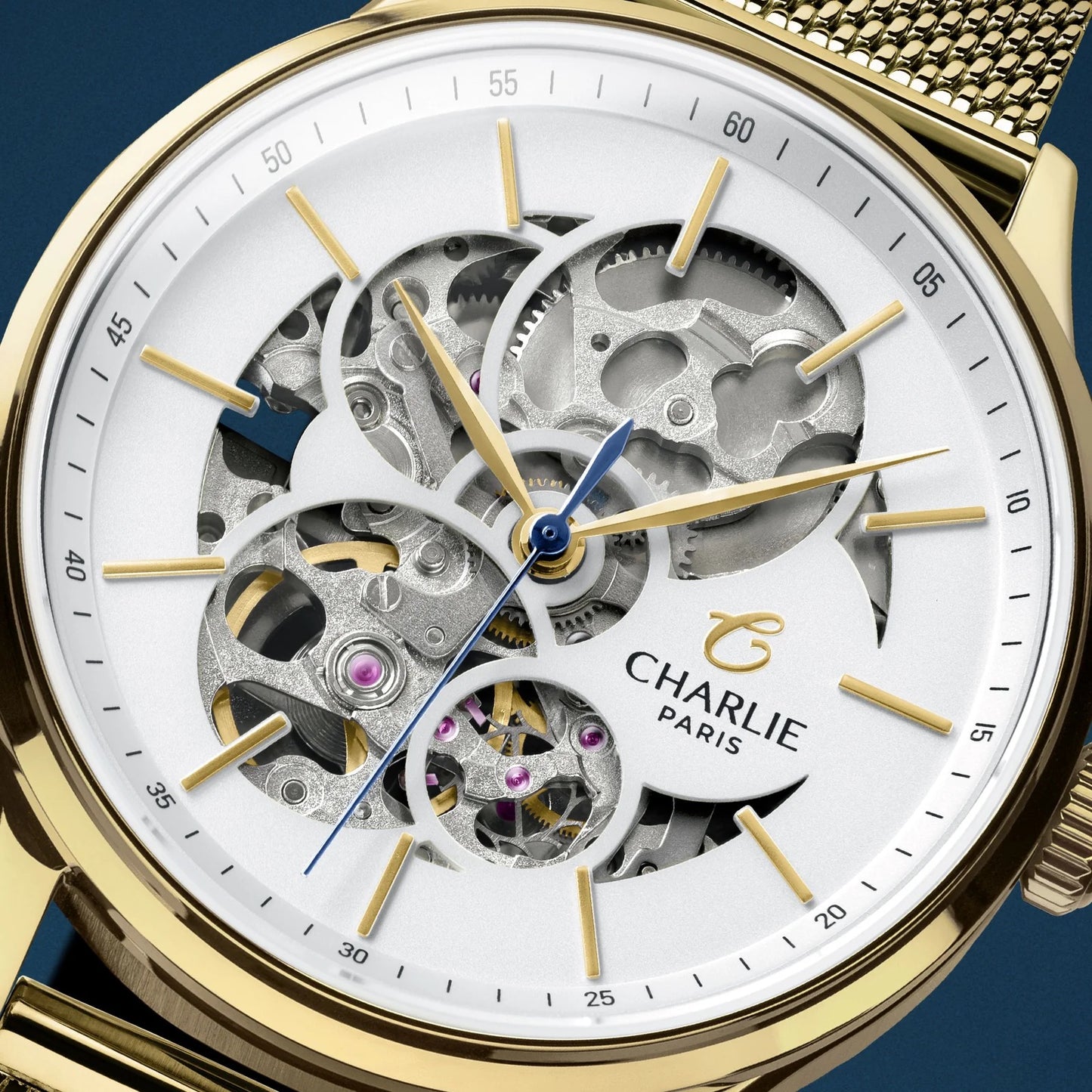 CHARLIE PARIS WATCH: INITIAL 36 OPENWORK GOLD