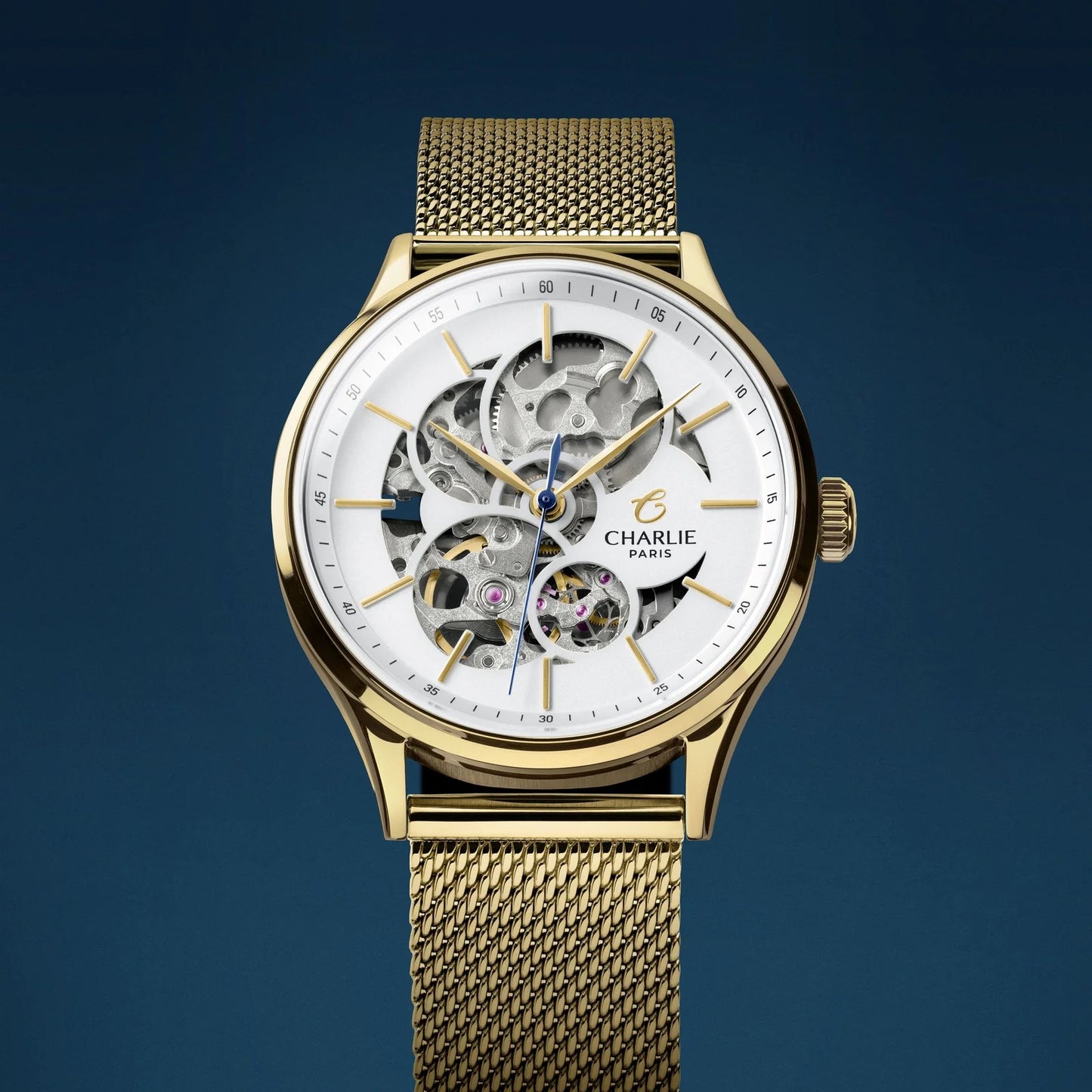 CHARLIE PARIS WATCH: INITIAL 36 OPENWORK GOLD
