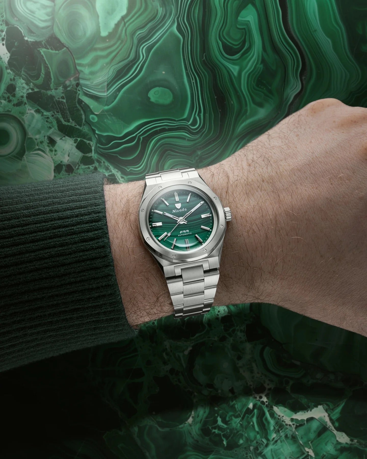 NIVADA GRENCHEN: F77 DARK BLUE AVENTURINE - WITHOUT DATE