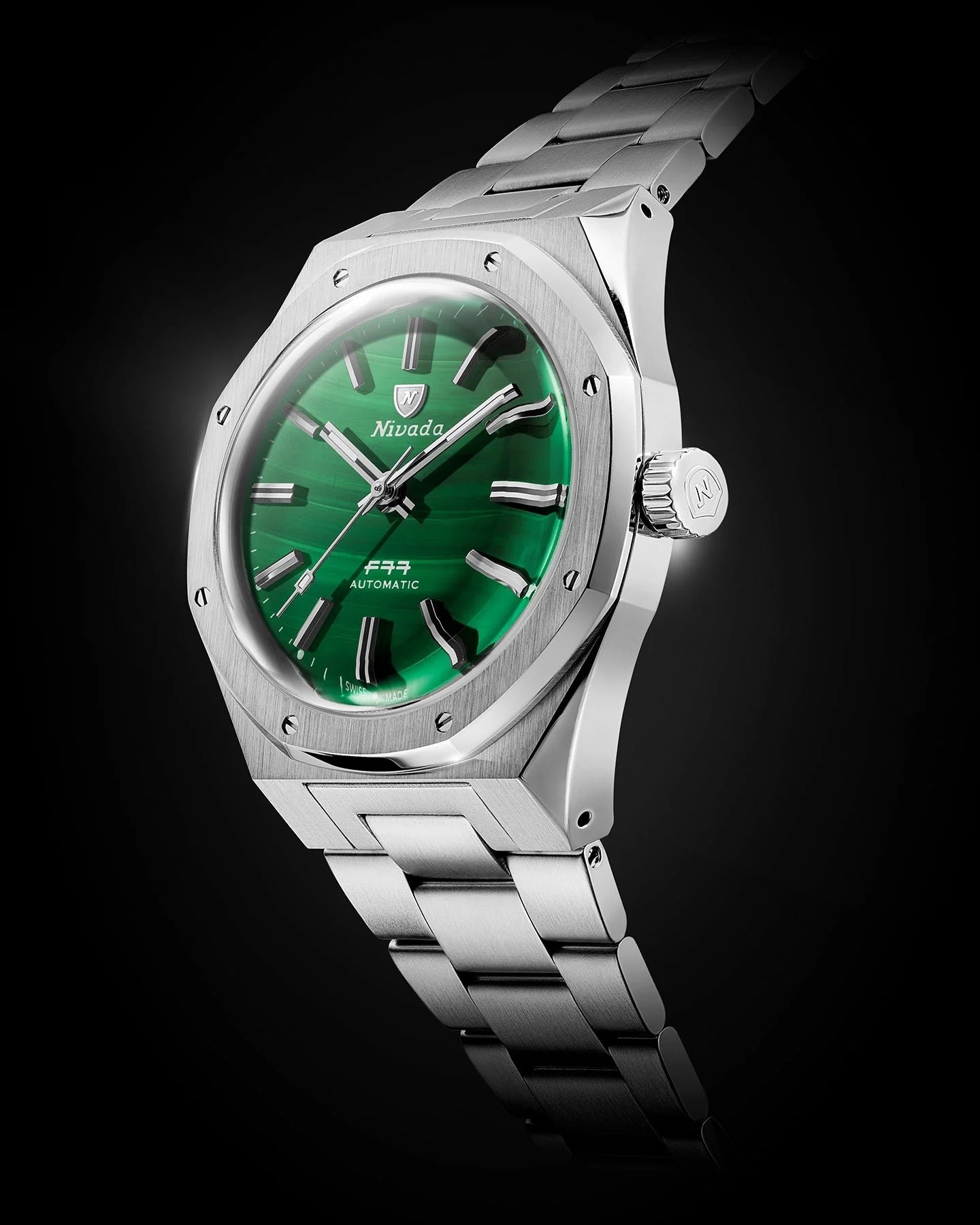 NIVADA GRENCHEN: F77 DARK BLUE AVENTURINE - WITHOUT DATE