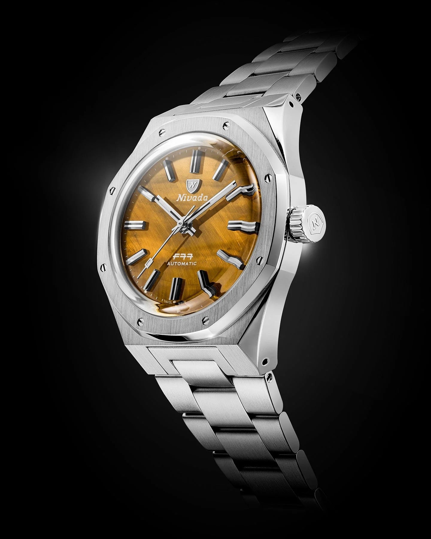 NIVADA GRENCHEN: F77 DARK BLUE AVENTURINE - WITHOUT DATE