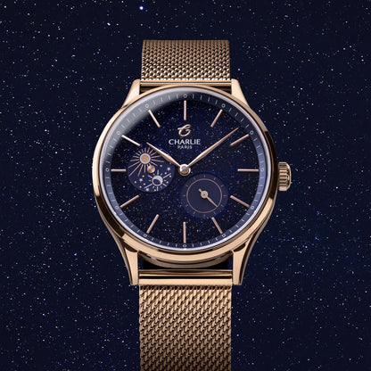 CHARLIE PARIS : INITIAL 36 JOUR/NUIT AVENTURINE OR ROSE