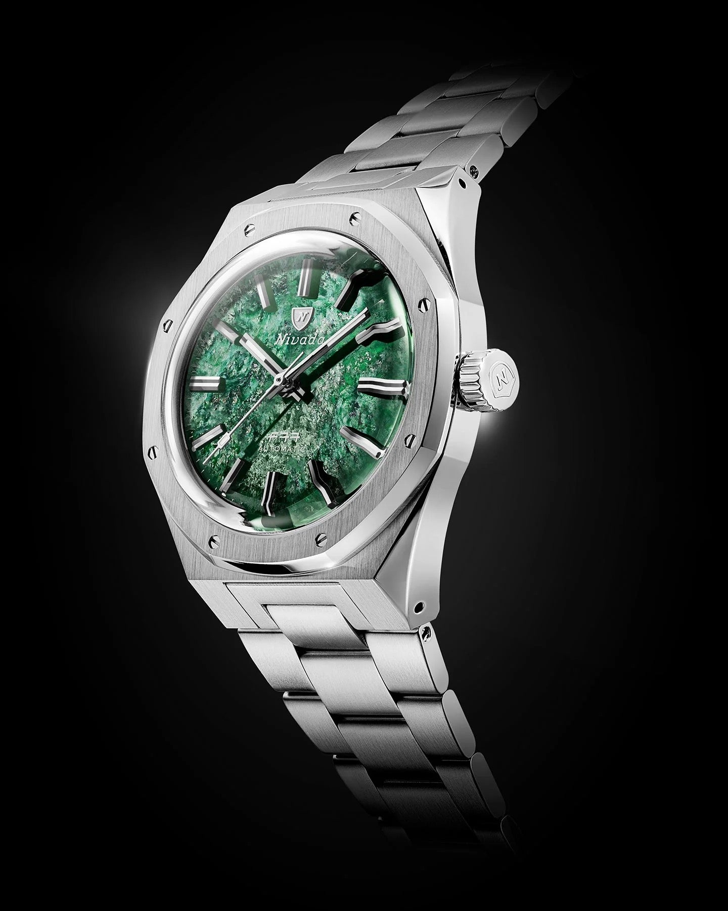 NIVADA GRENCHEN: F77 DARK BLUE AVENTURINE - WITHOUT DATE