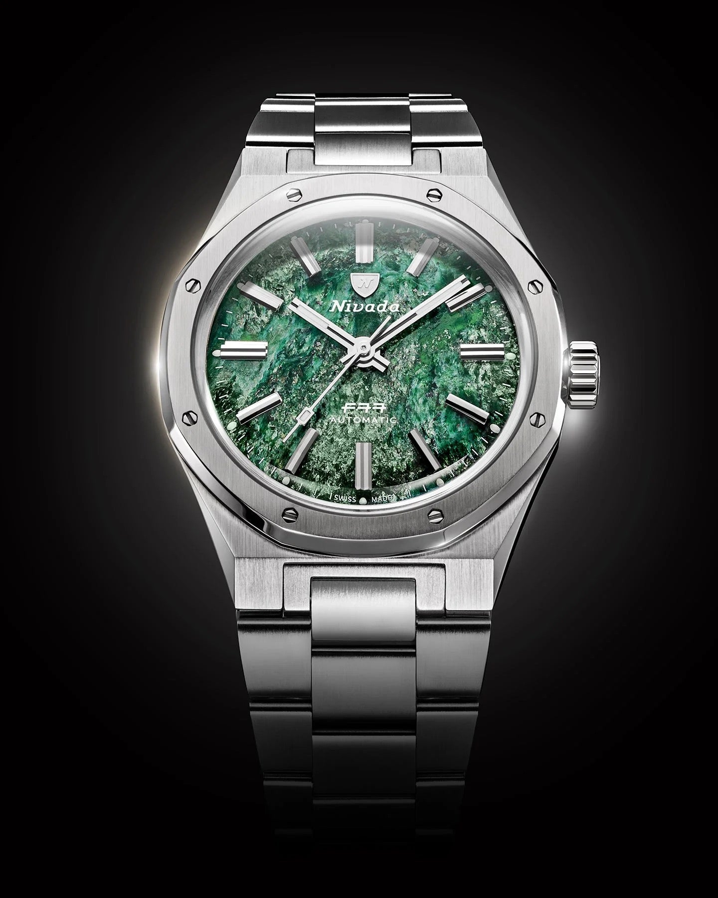 NIVADA GRENCHEN: F77 DARK BLUE AVENTURINE - WITHOUT DATE