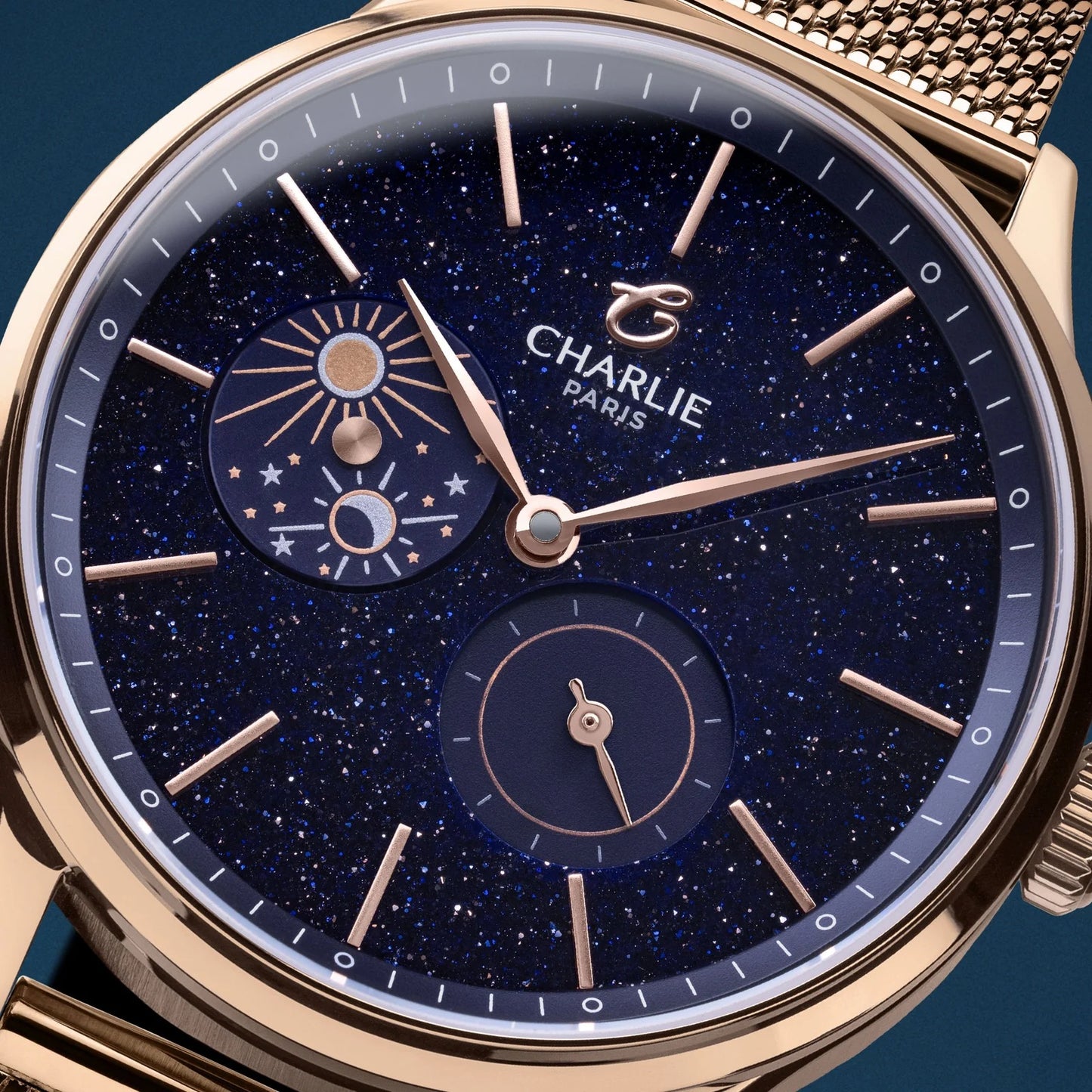 CHARLIE PARIS : INITIAL 36 JOUR/NUIT AVENTURINE OR ROSE