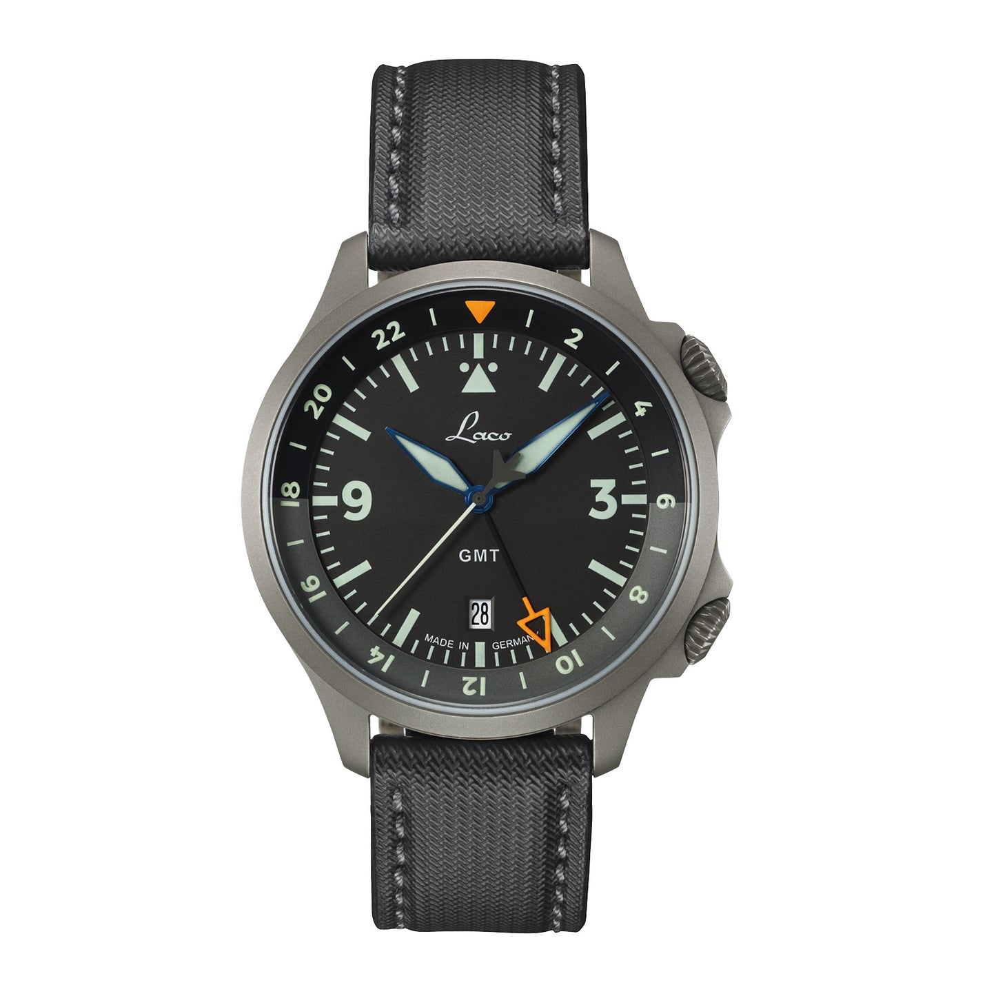 MONTRE LACO : PILOT WATCHES SPECIAL MODELS FRANKFURT GMT AUTOMATIQUE NOIR 862120.2