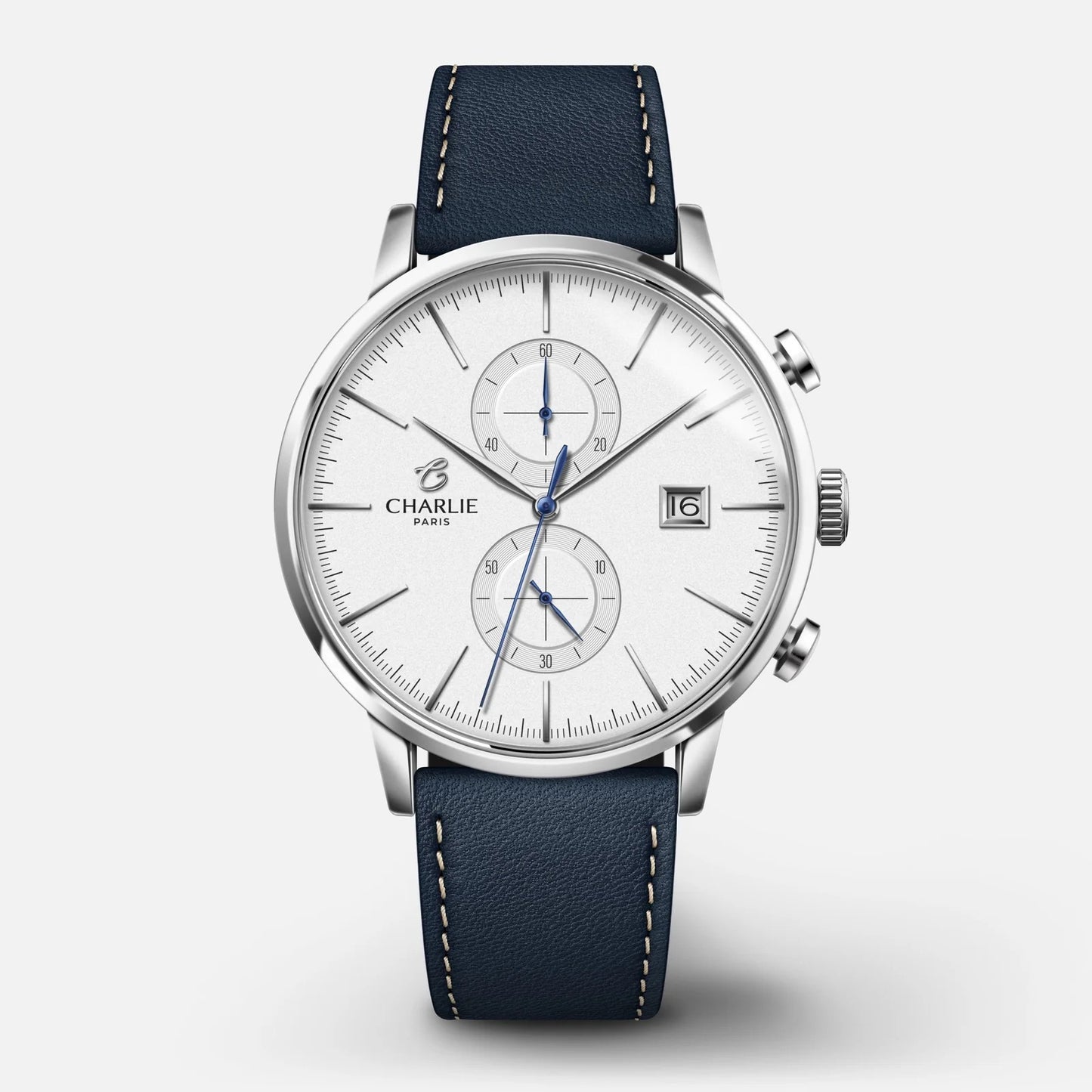 CHARLIE PARIS : HORIZON CHRONOGRAPHE BLANC