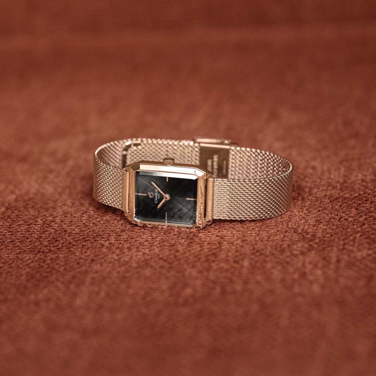 CHARLIE PARIS : MONCEAU NOIRE & OR ROSE