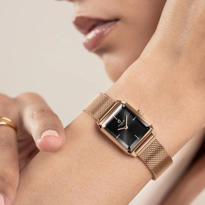 CHARLIE PARIS : MONCEAU NOIRE & OR ROSE