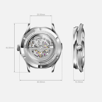 CHARLIE PARIS WATCH: INITIAL GREEN SKELETON