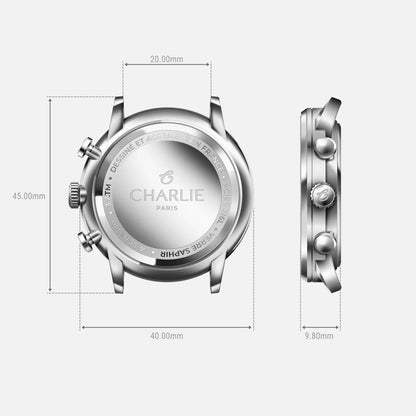 CHARLIE PARIS : HORIZON CHRONOGRAPHE VERT