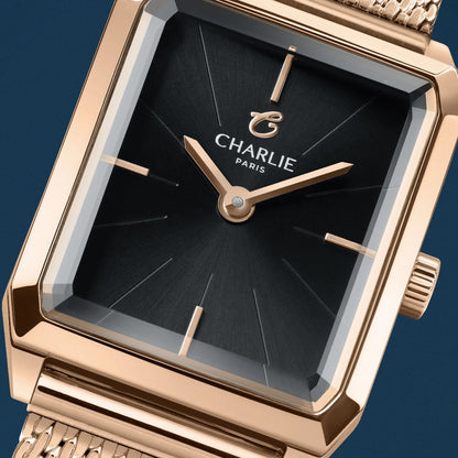 CHARLIE PARIS : MONCEAU NOIRE & OR ROSE