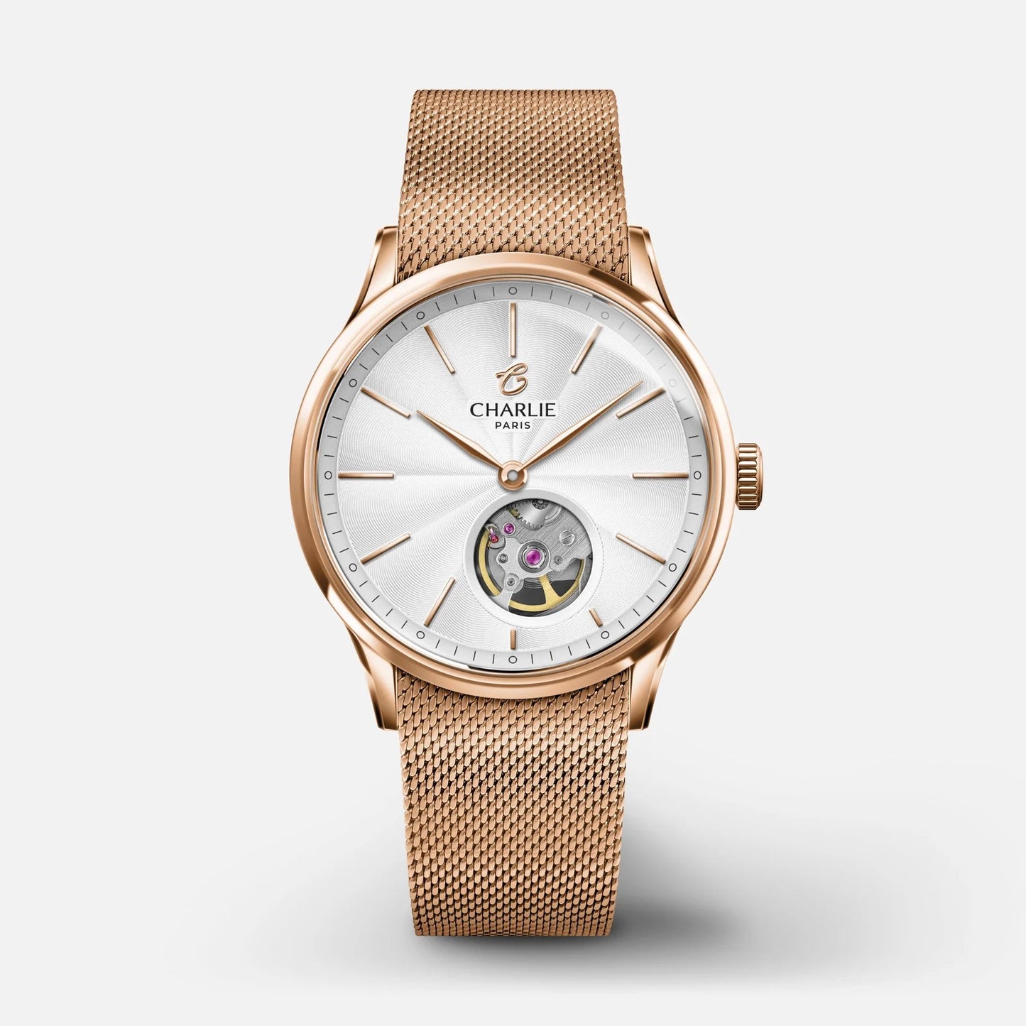 CHARLIE PARIS WATCH: INITIAL 35 OPEN HEART ROSE GOLD