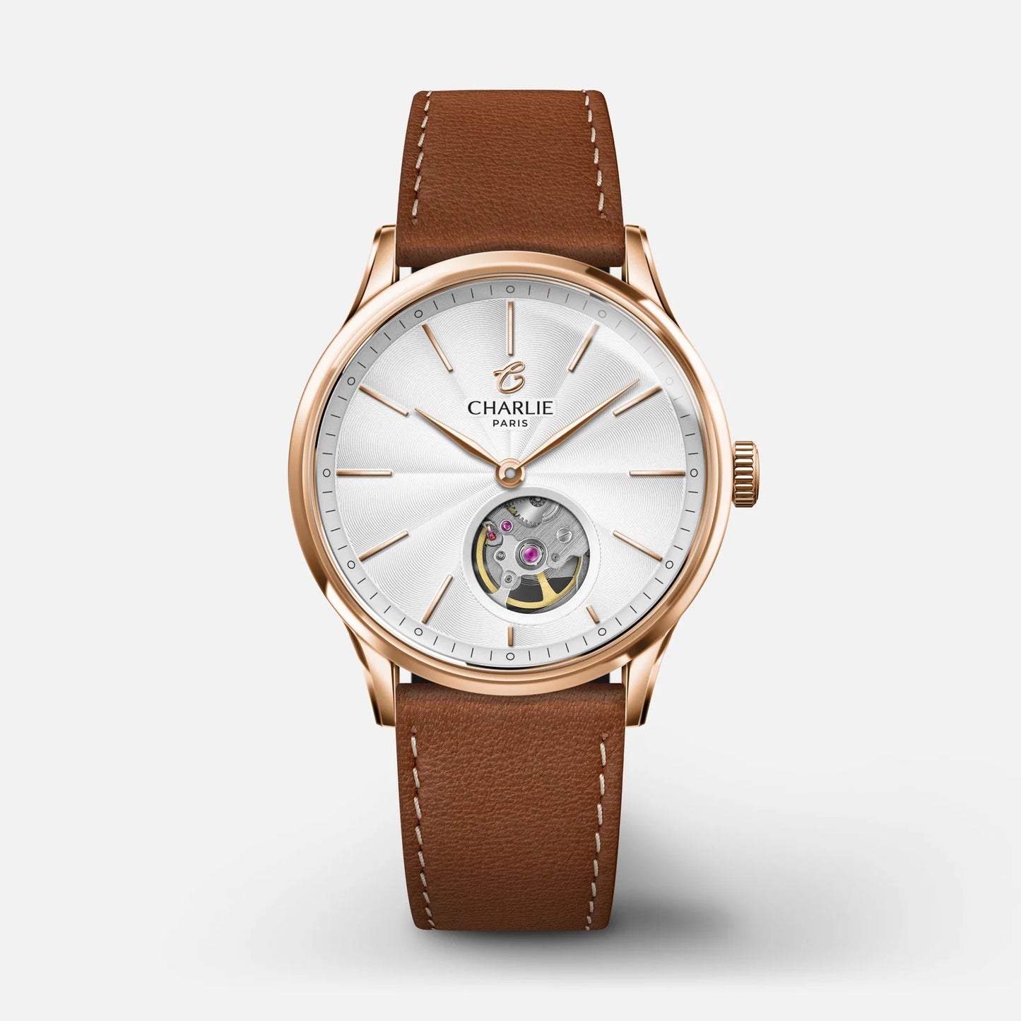 CHARLIE PARIS WATCH: INITIAL 35 OPEN HEART ROSE GOLD