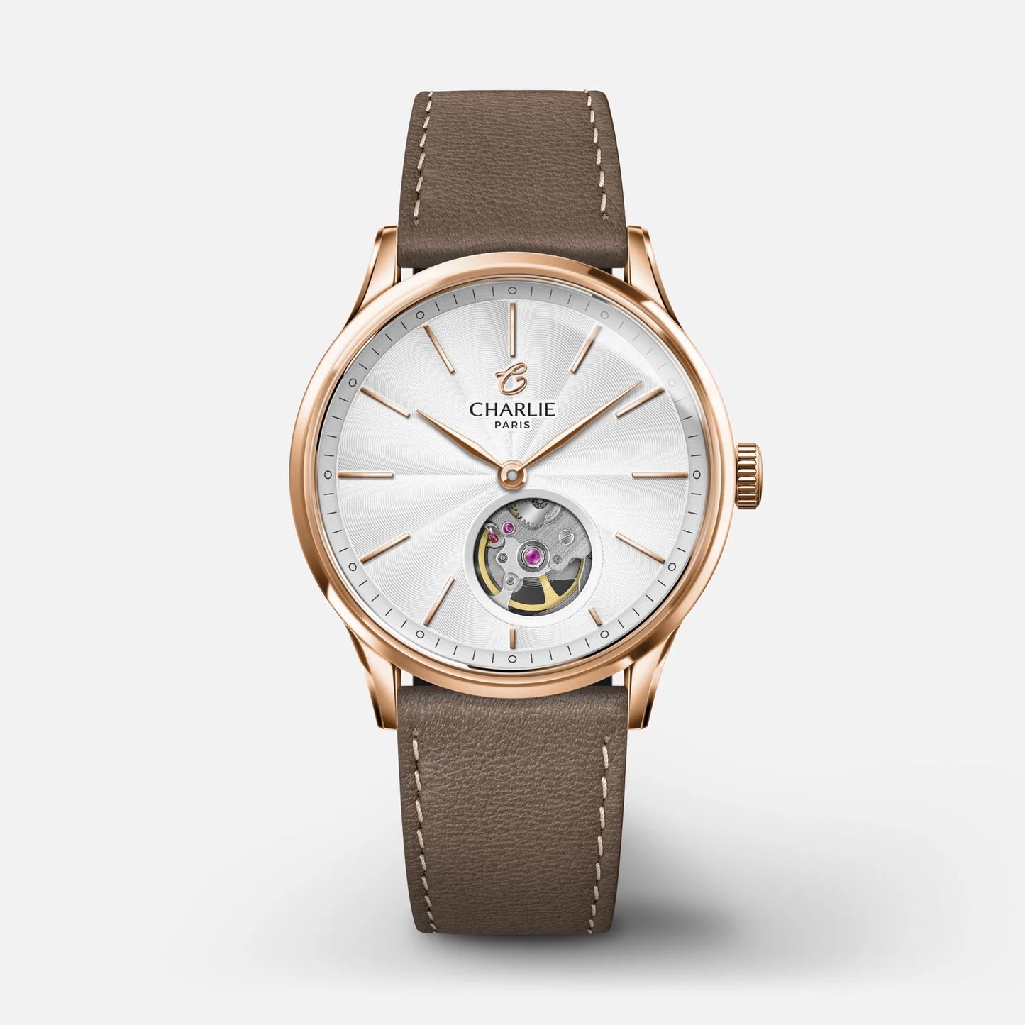 CHARLIE PARIS WATCH: INITIAL 35 OPEN HEART ROSE GOLD