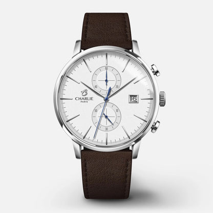CHARLIE PARIS : HORIZON CHRONOGRAPHE BLANC