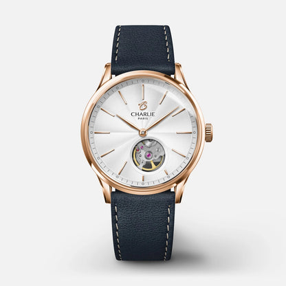 CHARLIE PARIS WATCH: INITIAL 35 OPEN HEART ROSE GOLD