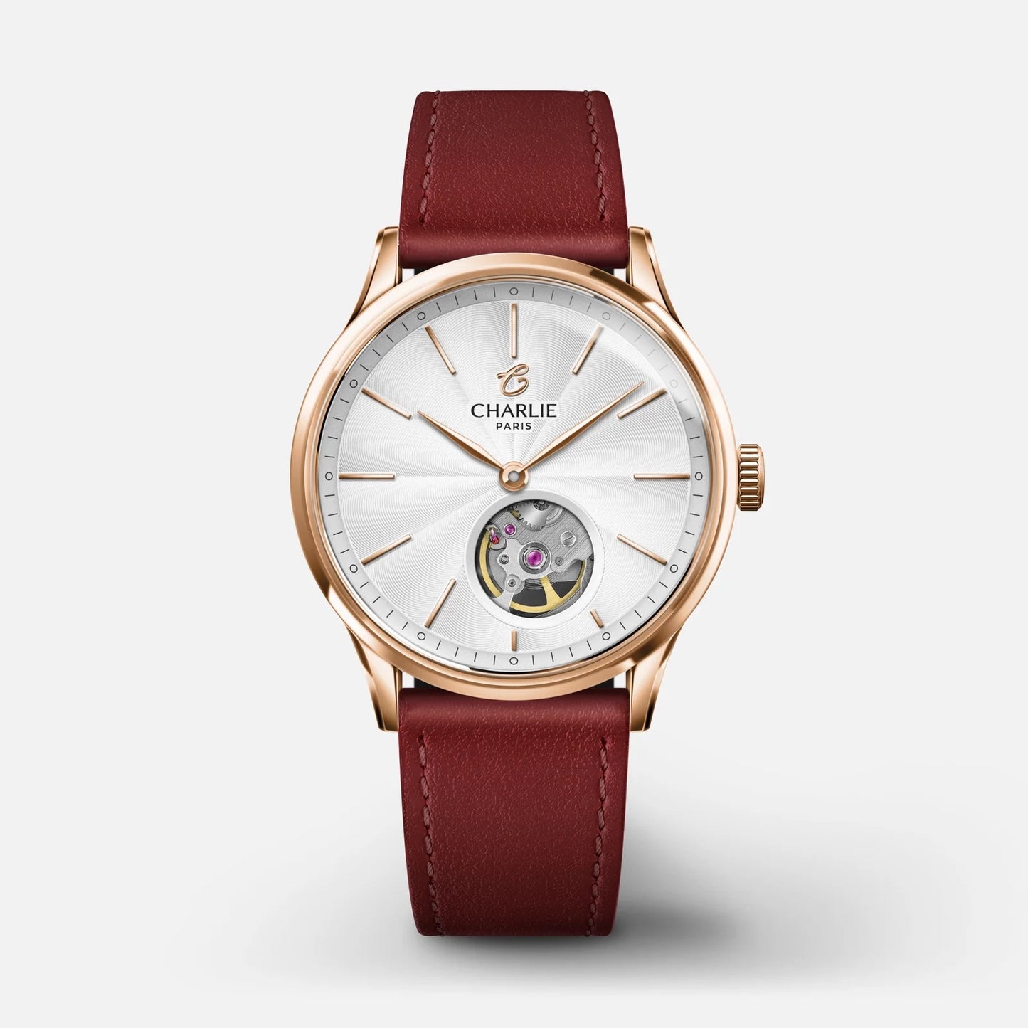 CHARLIE PARIS WATCH: INITIAL 35 OPEN HEART ROSE GOLD