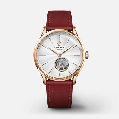 CHARLIE PARIS WATCH: INITIAL 35 OPEN HEART ROSE GOLD