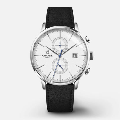 CHARLIE PARIS : HORIZON CHRONOGRAPHE BLANC