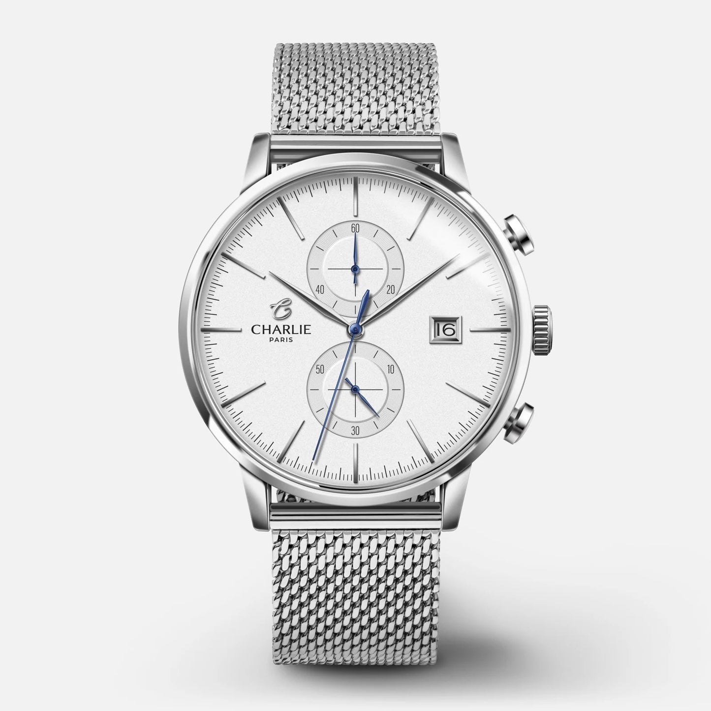 CHARLIE PARIS : HORIZON CHRONOGRAPHE BLANC